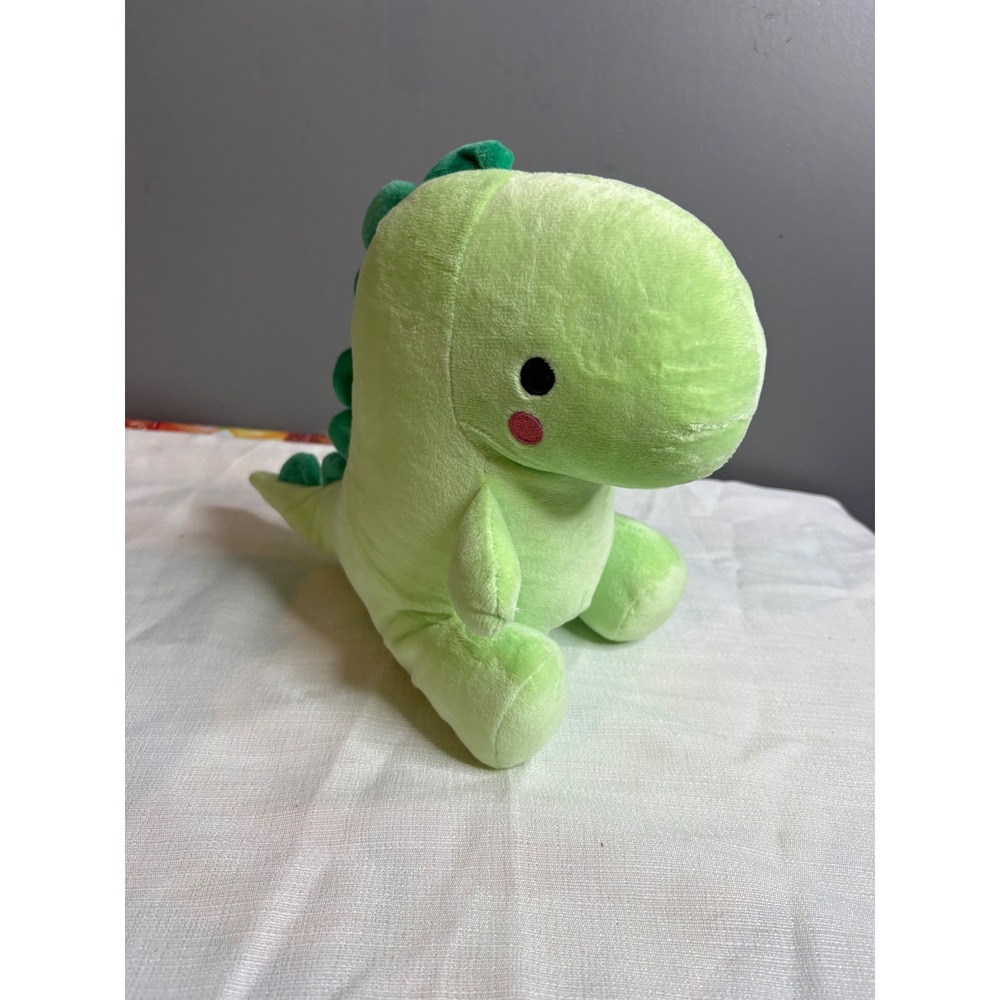 Green Dinosaur Plush Soft Stuffed Animal Kawaii Dino Toy Rosy Cheeks